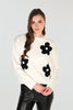 Frank Lyman - Cream and Black Floral Sweater