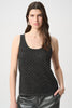 Joseph Ribkoff - Black and Silver Embellished Knit Tank