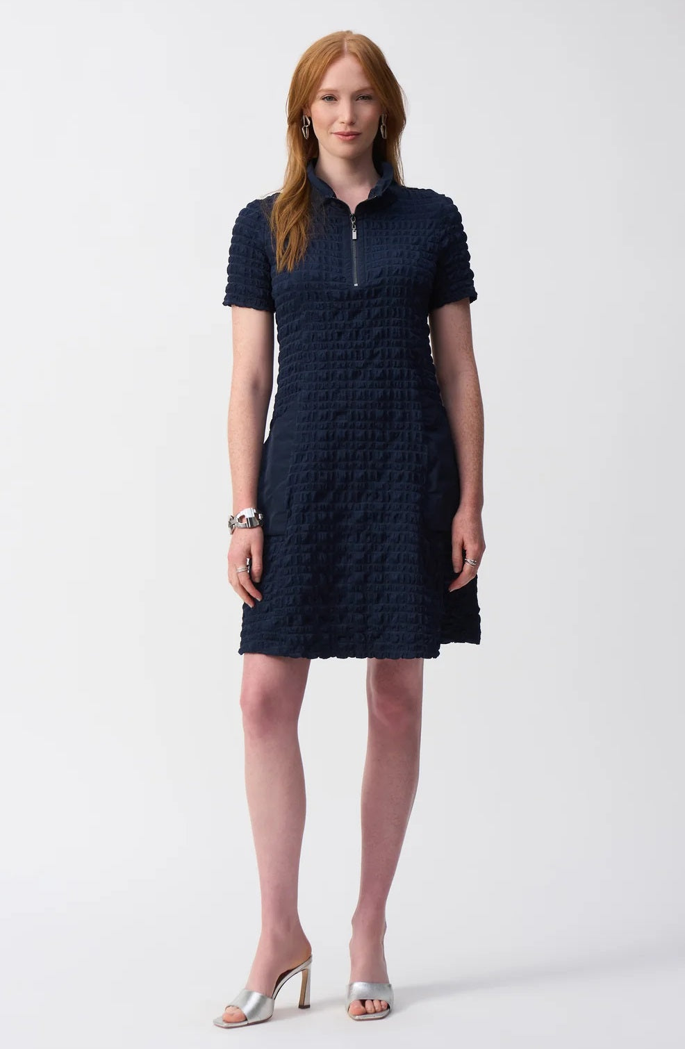 joseph ribkoff midnight blue dress Joseph Ribkoff 242730 Midnight Blue Wrap Dress
